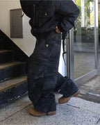 迷彩 厚磅 工裝 降落傘 彎刀褲 / 2色 - WHATEVER STUDIO