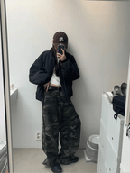 迷彩 厚磅 工裝 降落傘 彎刀褲 / 2色 - WHATEVER STUDIO