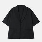 涼感 亞麻 輕正裝 五分袖 西裝外套 / 2色 - WHATEVER STUDIO