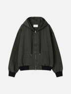 重磅 工裝 水洗 雙拉鍊 連帽 外套 / 2色 - WHATEVER STUDIO