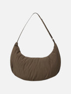 立體褶皺 軟墊 尼龍 單肩 半月流浪包 / 2色 - WHATEVER STUDIO