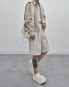 涼感 亞麻 輕正裝 百慕達 五分 西裝 短褲 / 2色 - WHATEVER STUDIO