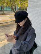 毛呢 質感 英倫風 報童帽 / 2色 - WHATEVER STUDIO