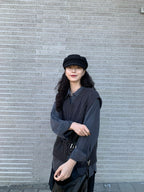 毛呢 質感 英倫風 報童帽 / 2色 - WHATEVER STUDIO