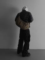 立體褶皺 軟墊 尼龍 單肩 半月流浪包 / 2色 - WHATEVER STUDIO