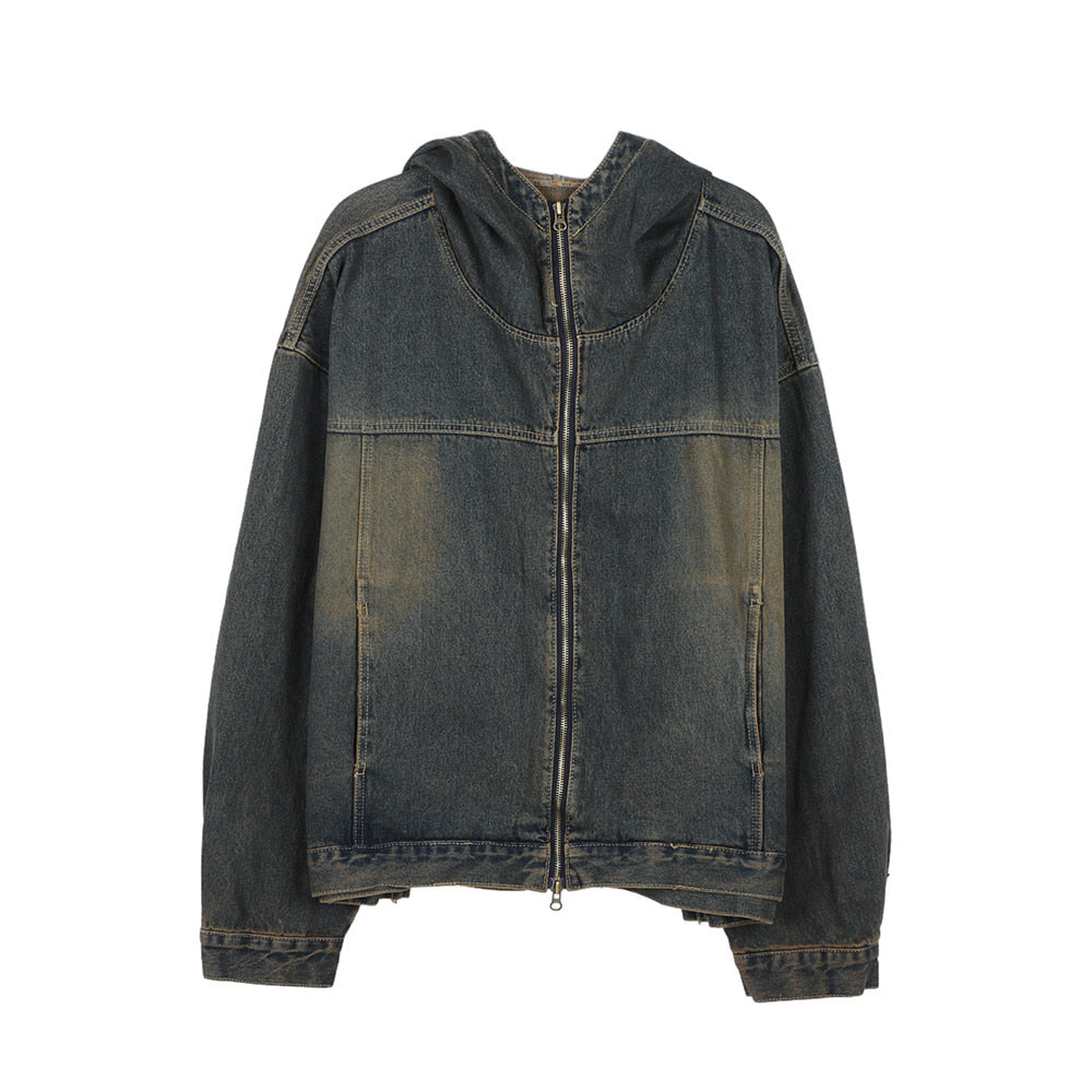 3TAP復古做舊牛仔連帽外套 / 2色