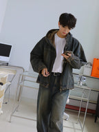 3TAP復古做舊牛仔連帽外套 / 2色