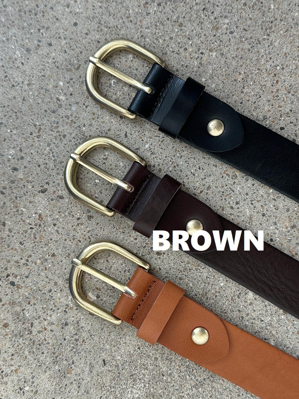 30mm Italian Genuine Leather Belt / 3色