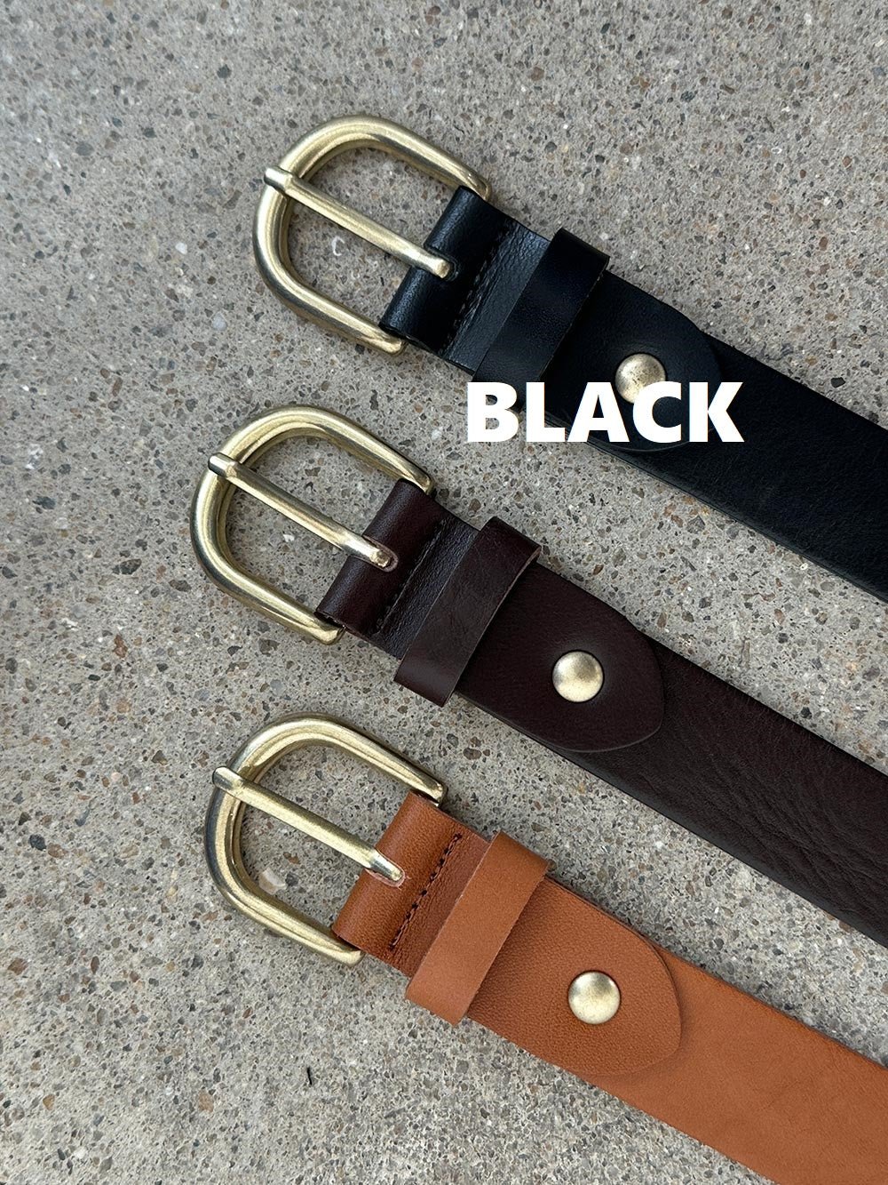 30mm Italian Genuine Leather Belt / 3色