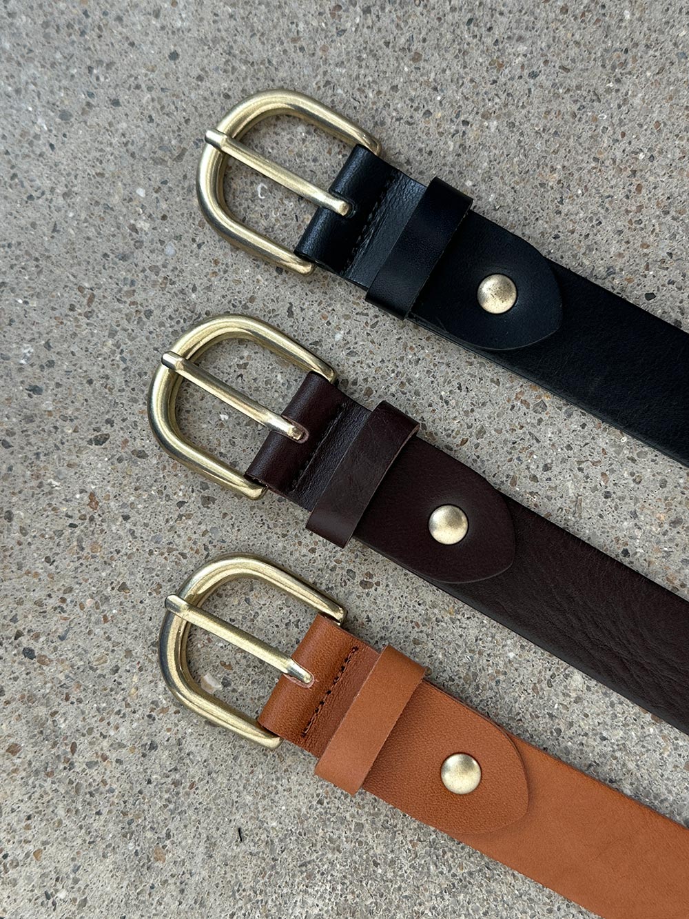 30mm Italian Genuine Leather Belt / 3色