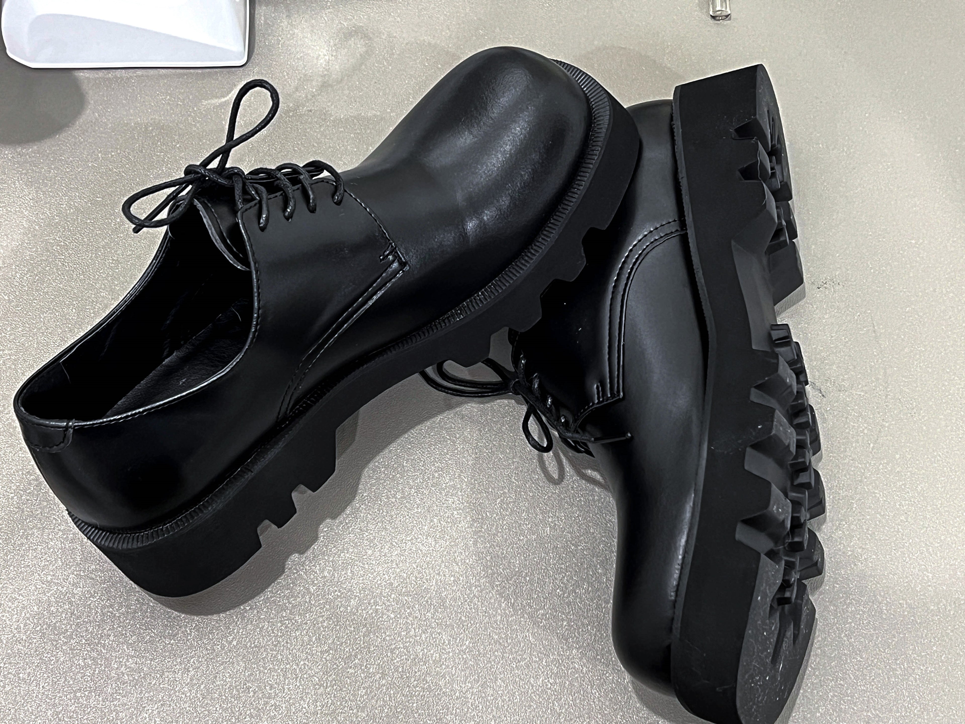 【增高5cm】韓國 牛皮 增高 厚底 德比 皮鞋