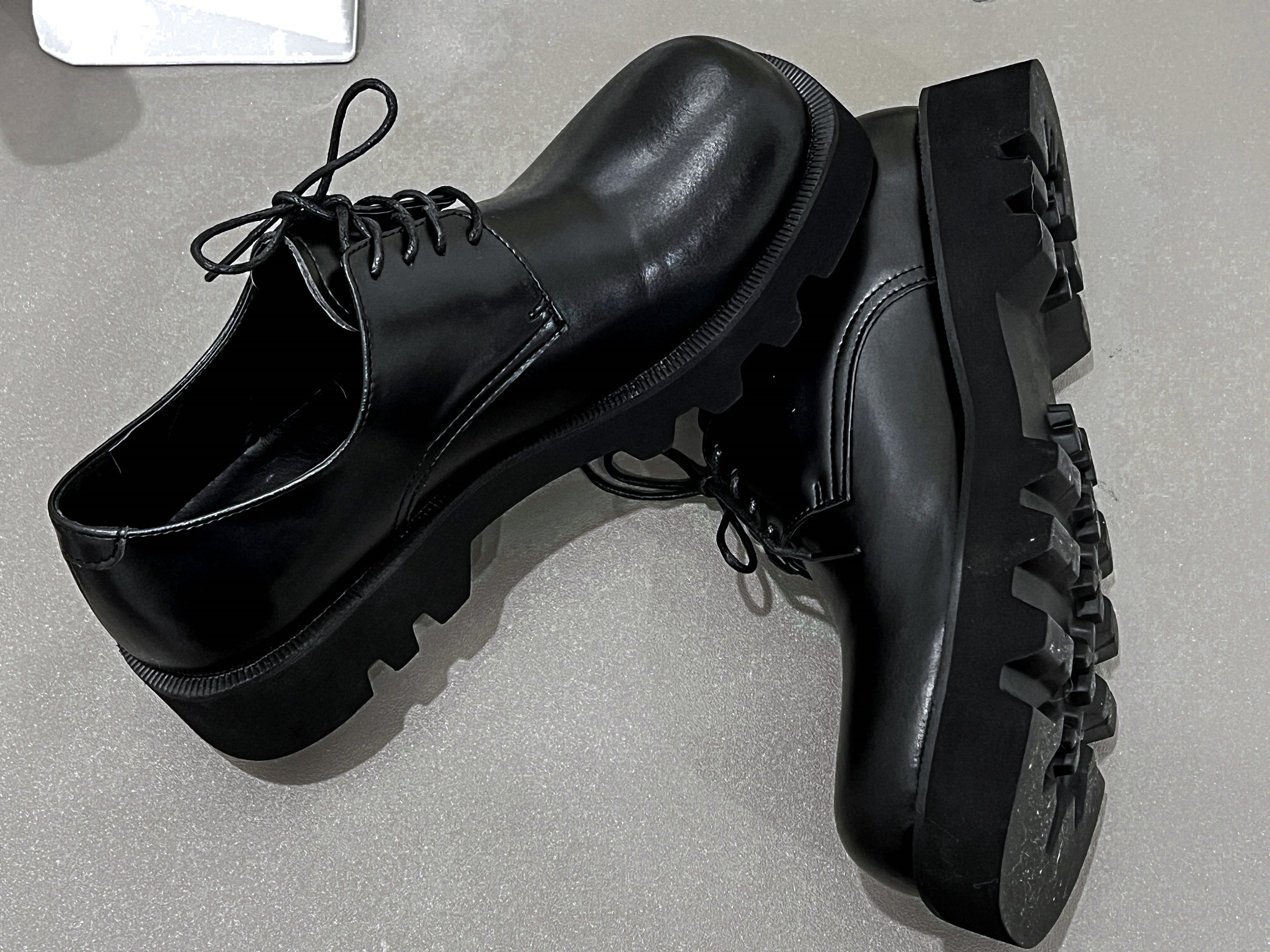 【增高5cm】韓國 牛皮 增高 厚底 德比 皮鞋