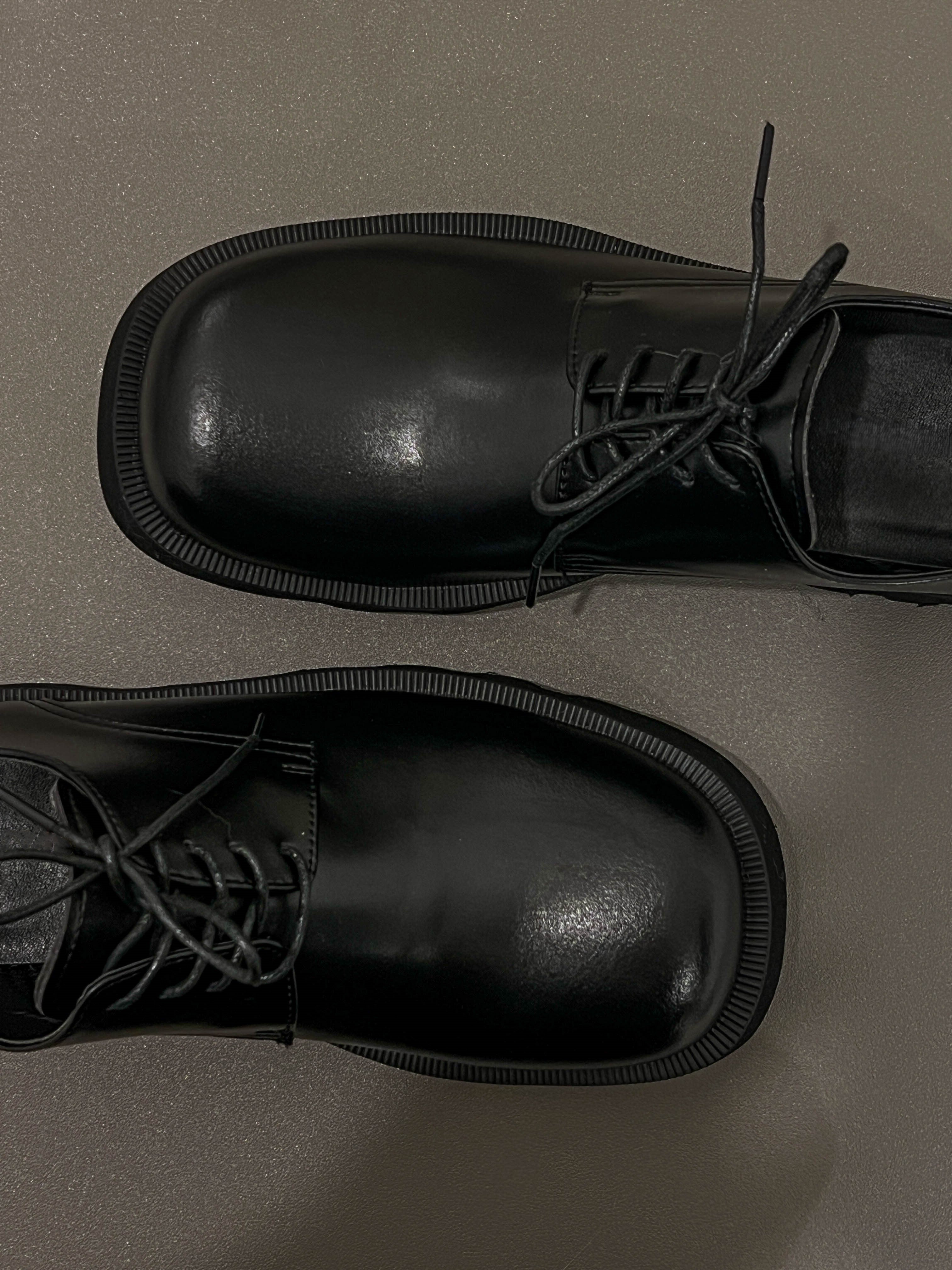 【增高5cm】韓國 牛皮 增高 厚底 德比 皮鞋