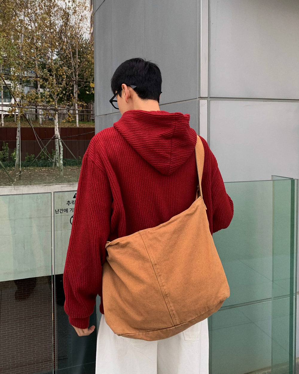 復古 水洗 帆布 側背包 斜背包 / 3色