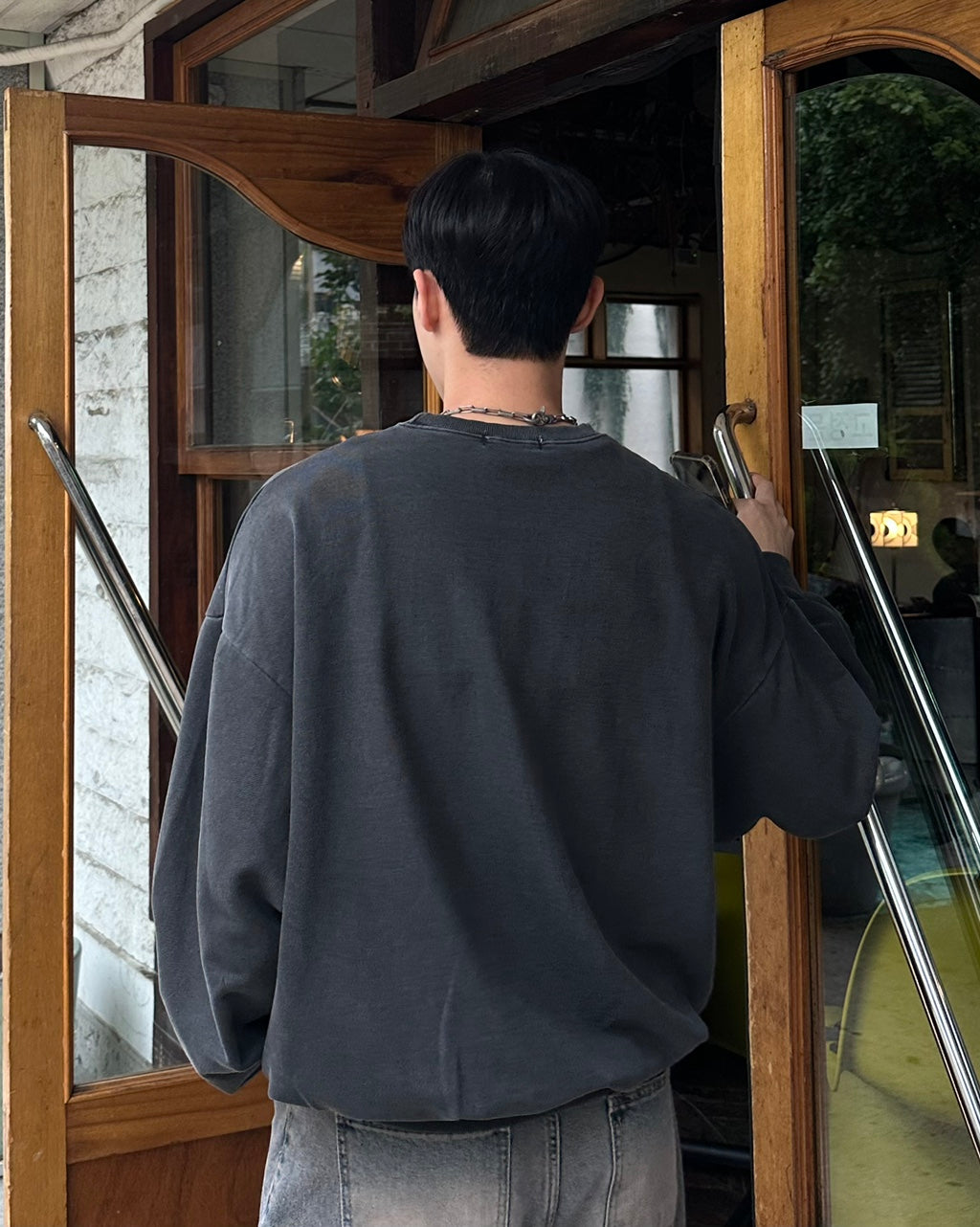 WISCONSIN 顏料染 大學T / 2色