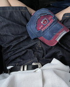 美式 復古 破壞 不收邊 刺繡 老帽 / 4色