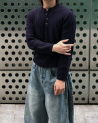 羅紋 亨利領 長袖 針織衫 / 5色