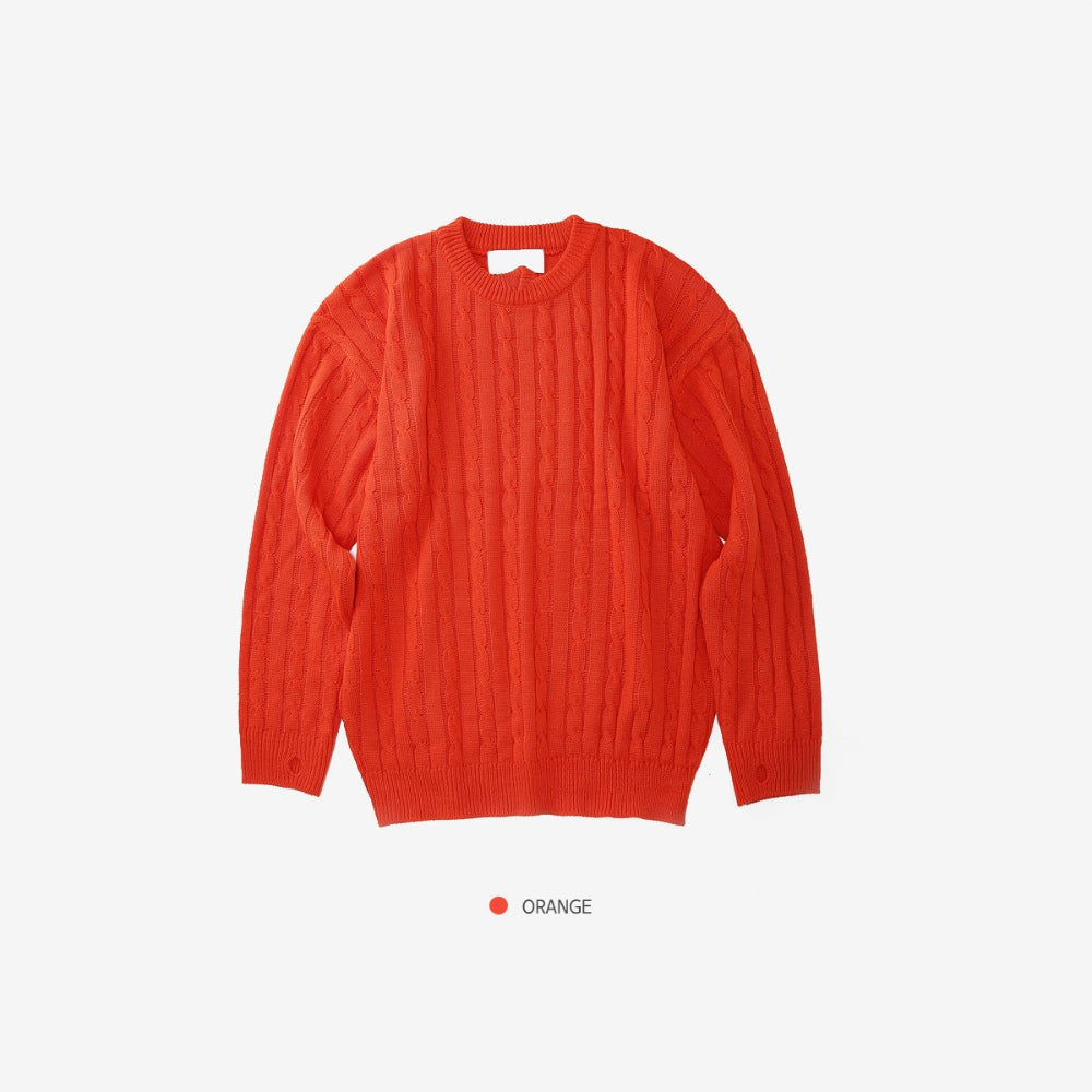 簡約 羅紋 圓領 針織 上衣 / 6色