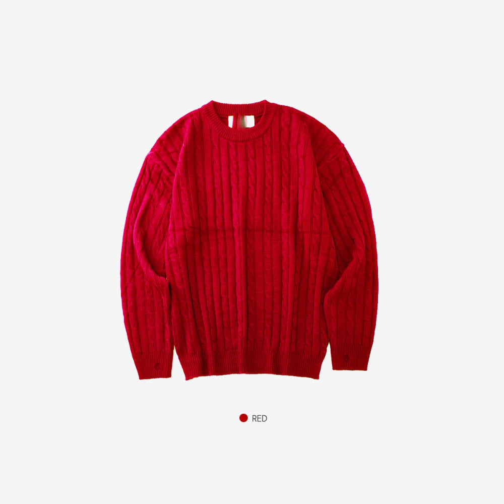 簡約 羅紋 圓領 針織 上衣 / 6色