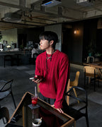 簡約 羅紋 圓領 針織 上衣 / 6色