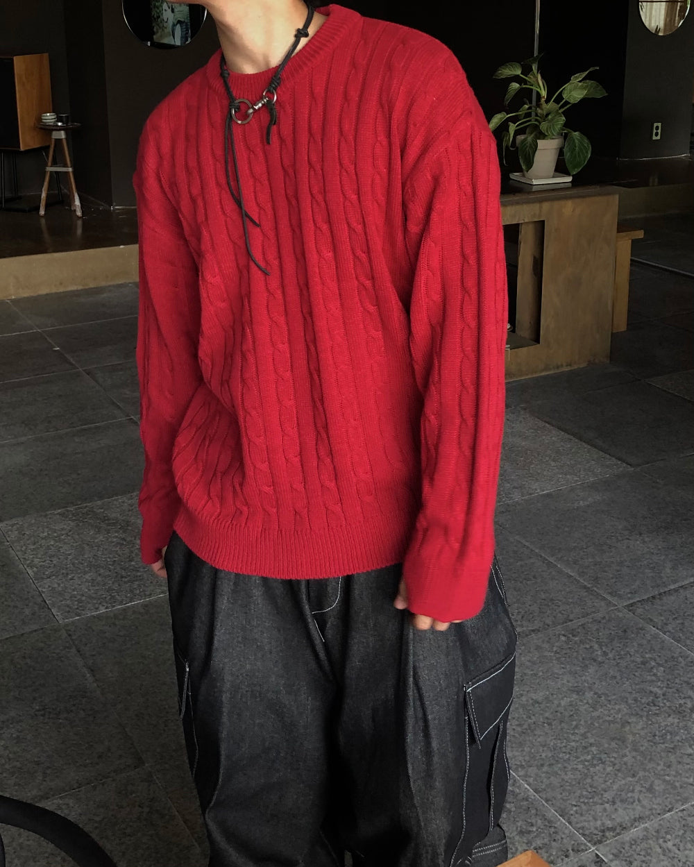 簡約 羅紋 圓領 針織 上衣 / 6色