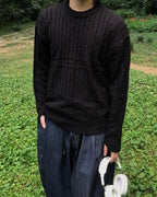 簡約 羅紋 圓領 針織 上衣 / 6色