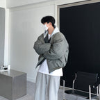 寬鬆 MA-1 連帽可拆 飛行夾克 羽絨外套 / 3色