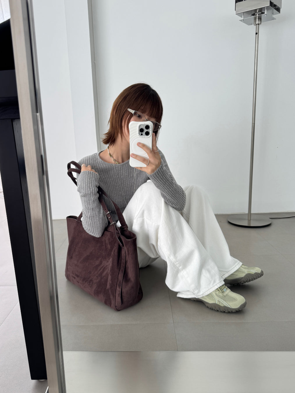 輕奢 質感 霧面 絨面革 麂皮 單肩 托特包 / 3色