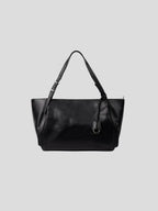 簡約 質感 皮革 單肩 托特包 / 2色