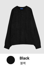 寬鬆 落肩 羅紋 亨利領 針織衫 / 5色