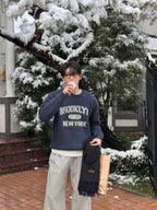 BROOKLYN 圓領 羊毛 針織 毛衣 / 6色