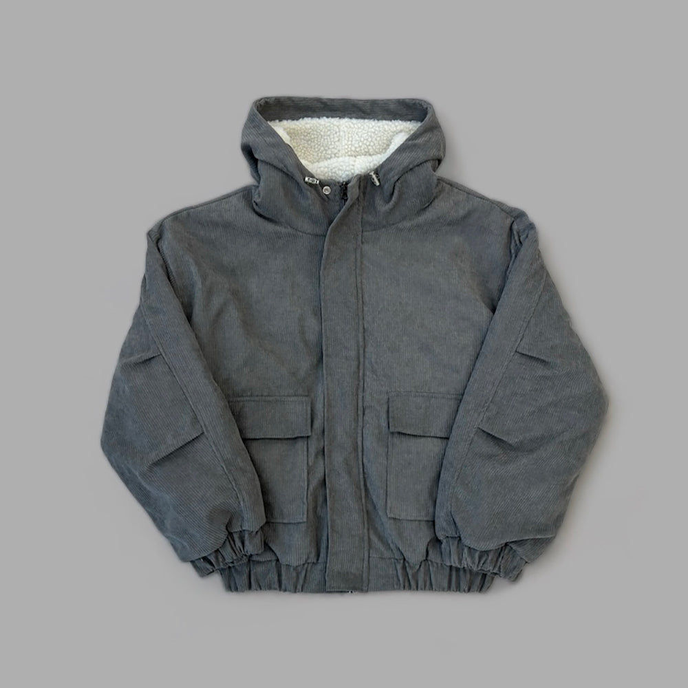 燈芯絨 刷毛 連帽 外套 / 3色