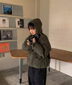 燈芯絨 刷毛 連帽 外套 / 3色