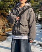 燈芯絨 刷毛 連帽 外套 / 3色