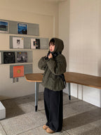 燈芯絨 刷毛 連帽 外套 / 3色