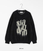 韓系 街頭 字母 馬海毛 針織毛衣 / 3色