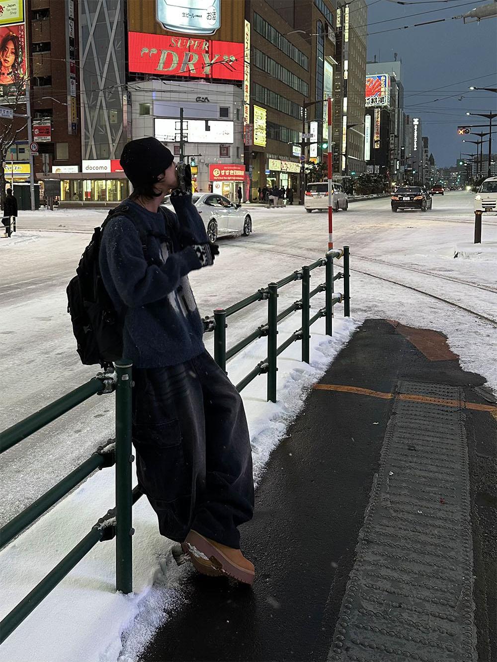 韓系 街頭 字母 馬海毛 針織毛衣 / 3色