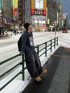 韓系 街頭 字母 馬海毛 針織毛衣 / 3色