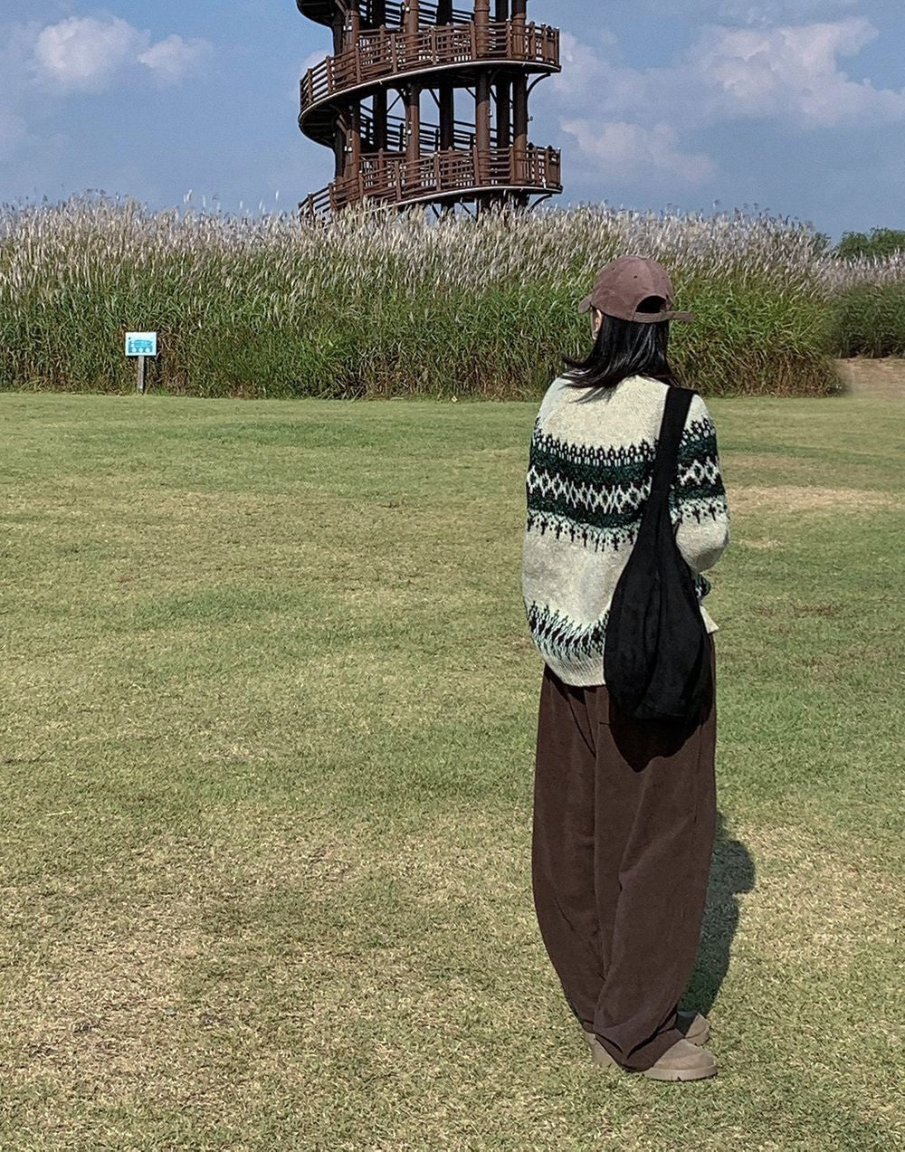 北歐風 圓領 開襟 針織衫 / 3色