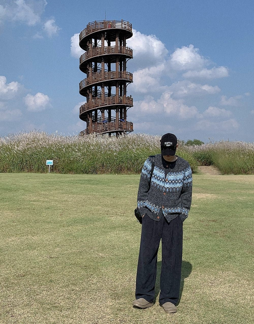 北歐風 圓領 開襟 針織衫 / 3色