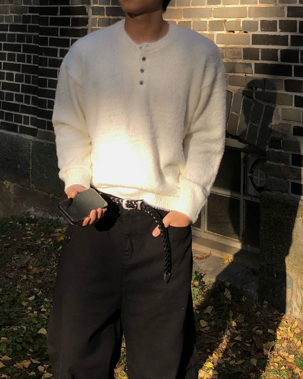 簡約 質感 馬海毛 亨利領 針織衫 / 6色