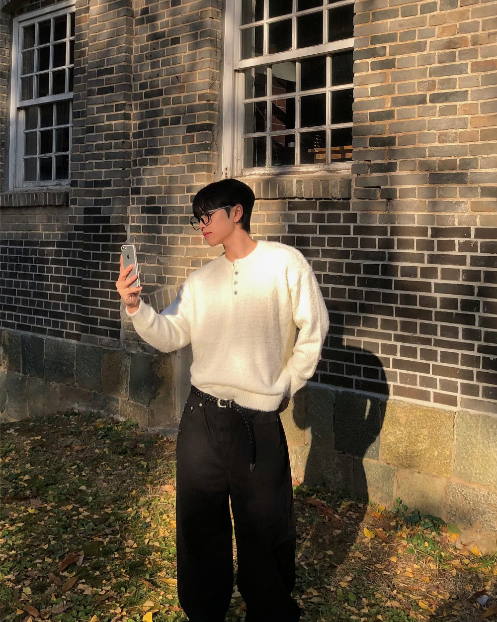 簡約 質感 馬海毛 亨利領 針織衫 / 6色