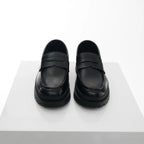 【增高4.5cm】經典 黑色 厚底 樂福鞋