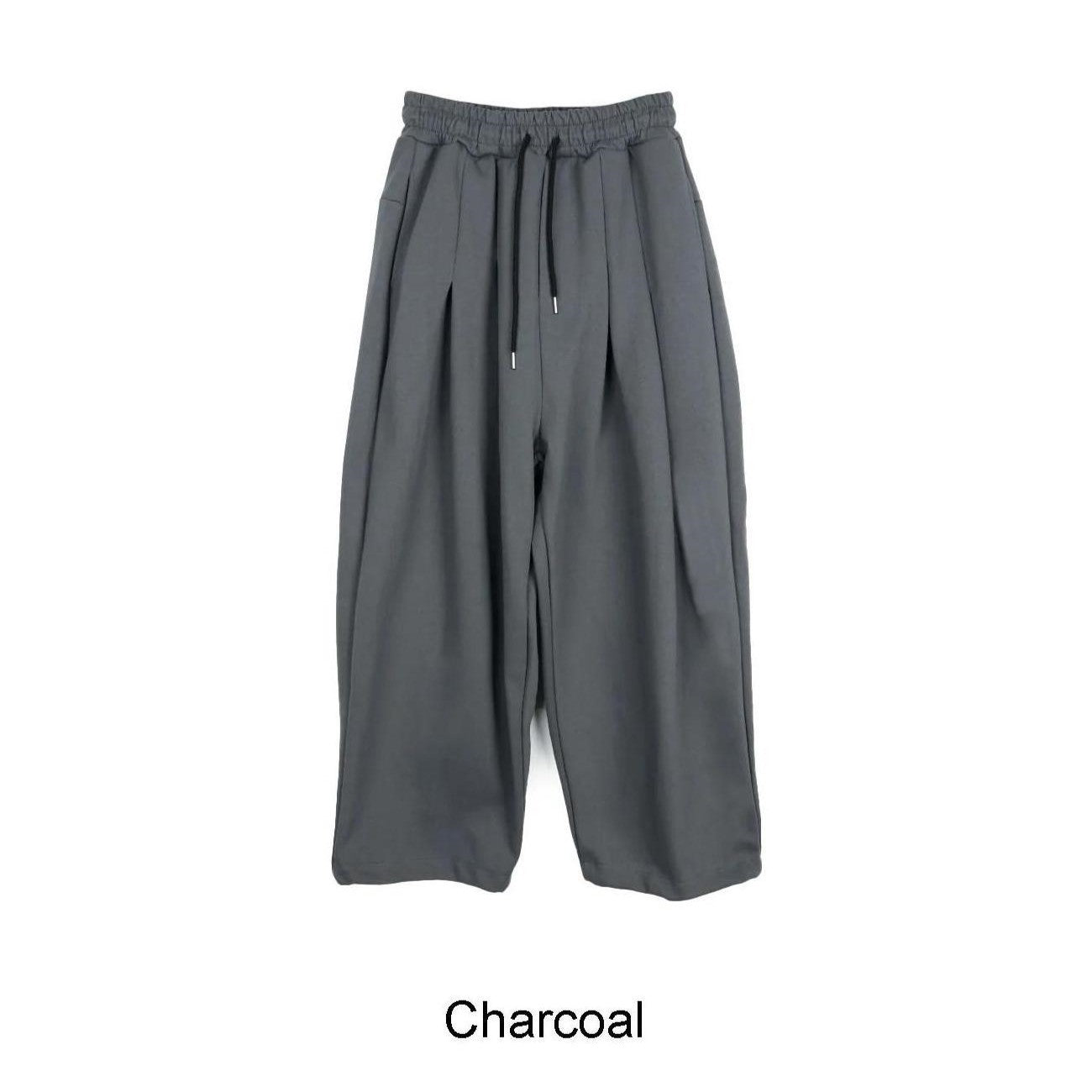 立體剪裁 雙褶 氣球 抽繩 棉褲 / 6色