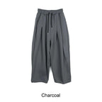 立體剪裁 雙褶 氣球 抽繩 棉褲 / 6色