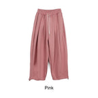 立體剪裁 雙褶 氣球 抽繩 棉褲 / 6色