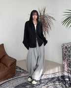 立體剪裁 雙褶 氣球 抽繩 棉褲 / 6色