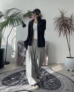 立體剪裁 雙褶 氣球 抽繩 棉褲 / 6色