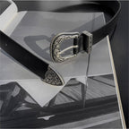 30mm Engraved Western Buckle Belt