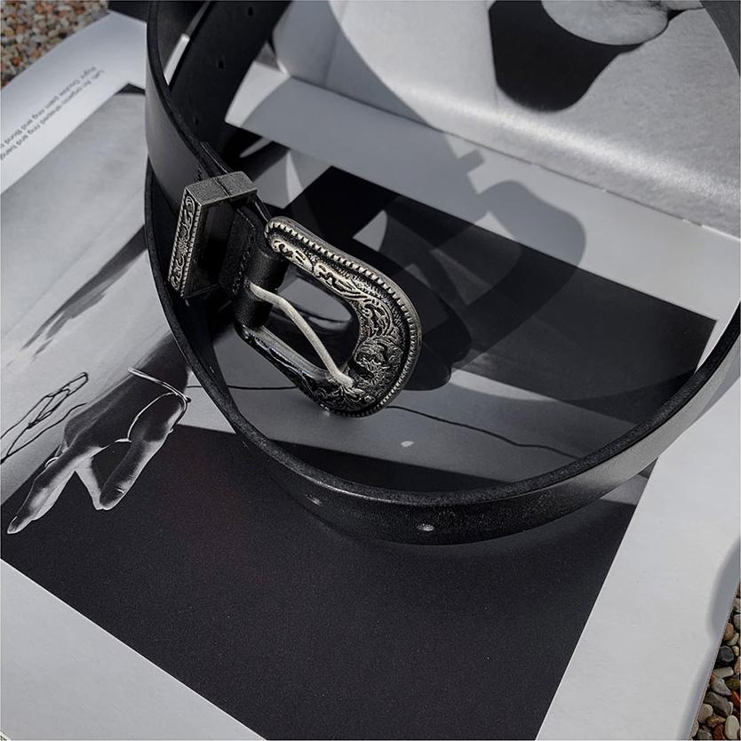 30mm Engraved Western Buckle Belt